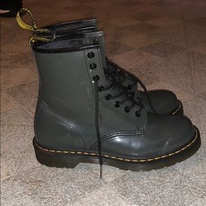 Doc Martens Grey Patent Combat boots